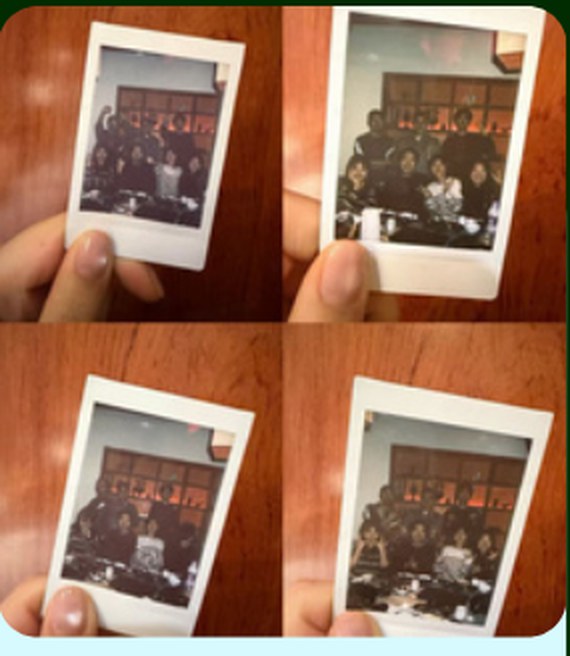 美团实习期间的拍立得合影